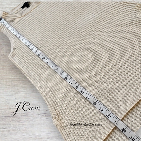 J.Crew sleeveless ribbed tunic sweater in cream *shop@iamwarrior - Picture 6 of 8